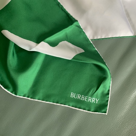 Burberry Equestrian Knight Colorblock Silk Square Scarf - Picture 3 of 6